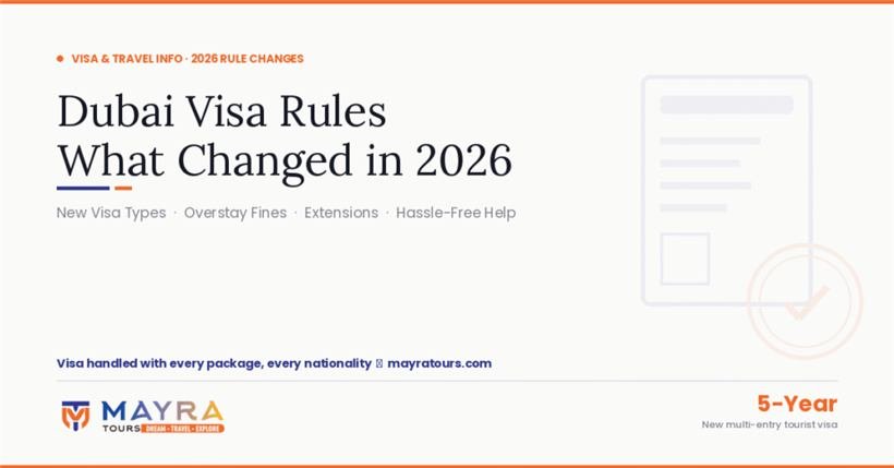 Dubai visa rules 2026 — Mayra Tours banner